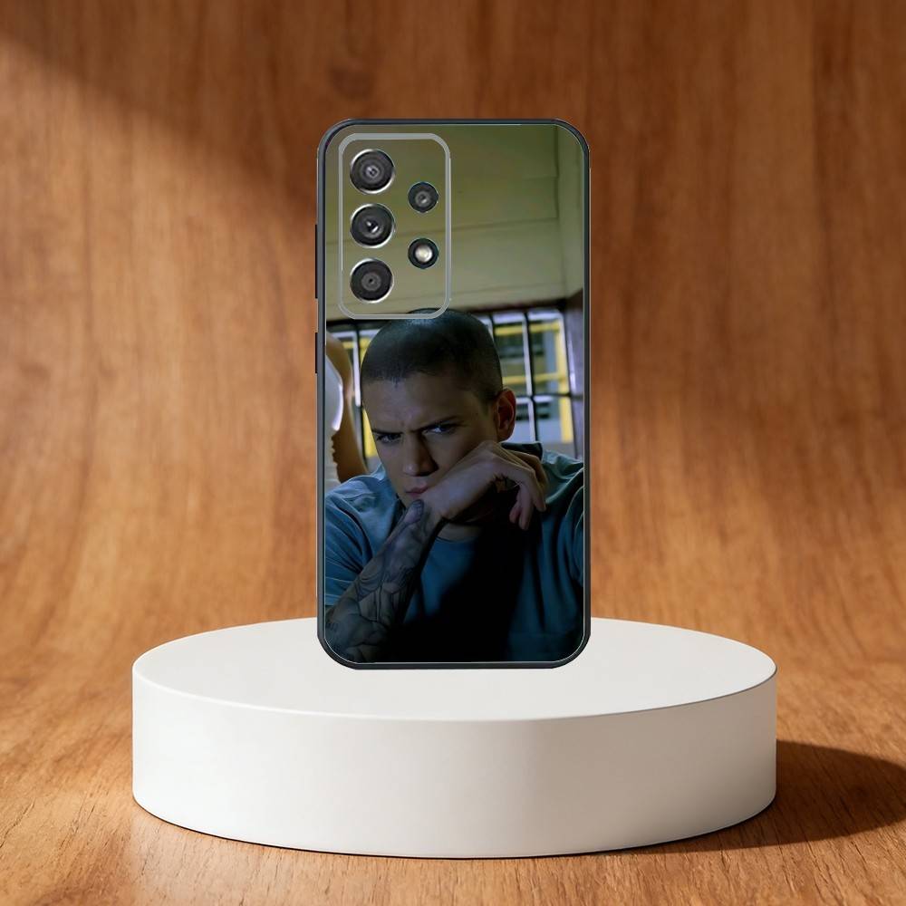 Movie P-Prison B-Break Phone Case For Samsung S25,S24,S21,S22,S23,S30,Ultra,S20,Plus,Fe,Note,10,9,5G Black Cover