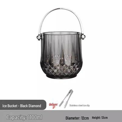 ZISIZ Transparent Acrylic Ice Bucket