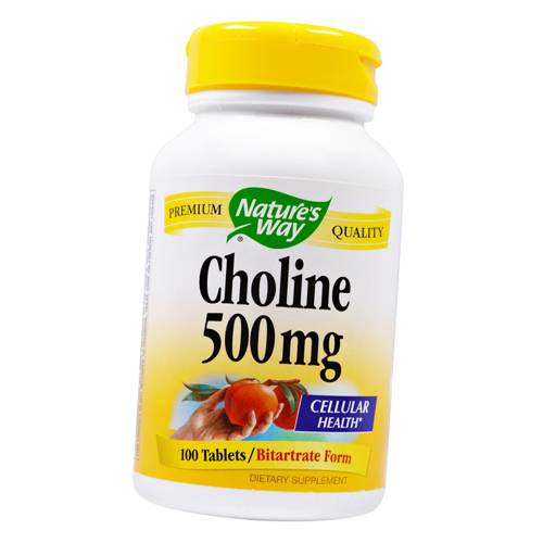 Холин, Choline 500, Nature's Way  100таб (36344007)