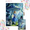Diamond Painting 5D DIY Full Circle Diamond Painting Kit Home Bedroom Wall Decor Crafts Alice In Wonderland Scene