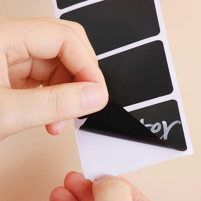 500Pcs/Roll 3 Styles Removable Blackboard Stickers Waterproof Chalkboard Labels 1.37*2.16In For Home & Kitchen