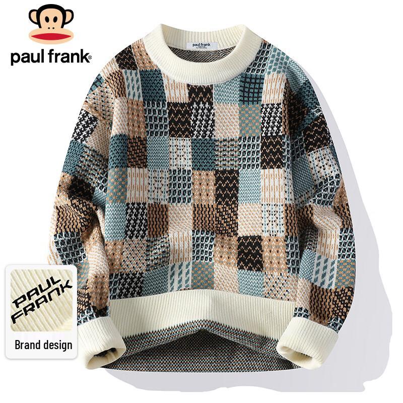 Paul Frank Men's Plaid Color-Block Knit Sweater