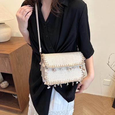 Bag Women's New High-end Texture Temperament Design Sense Shoulder Messenger Bag Personalized Seaside Vacation Bag