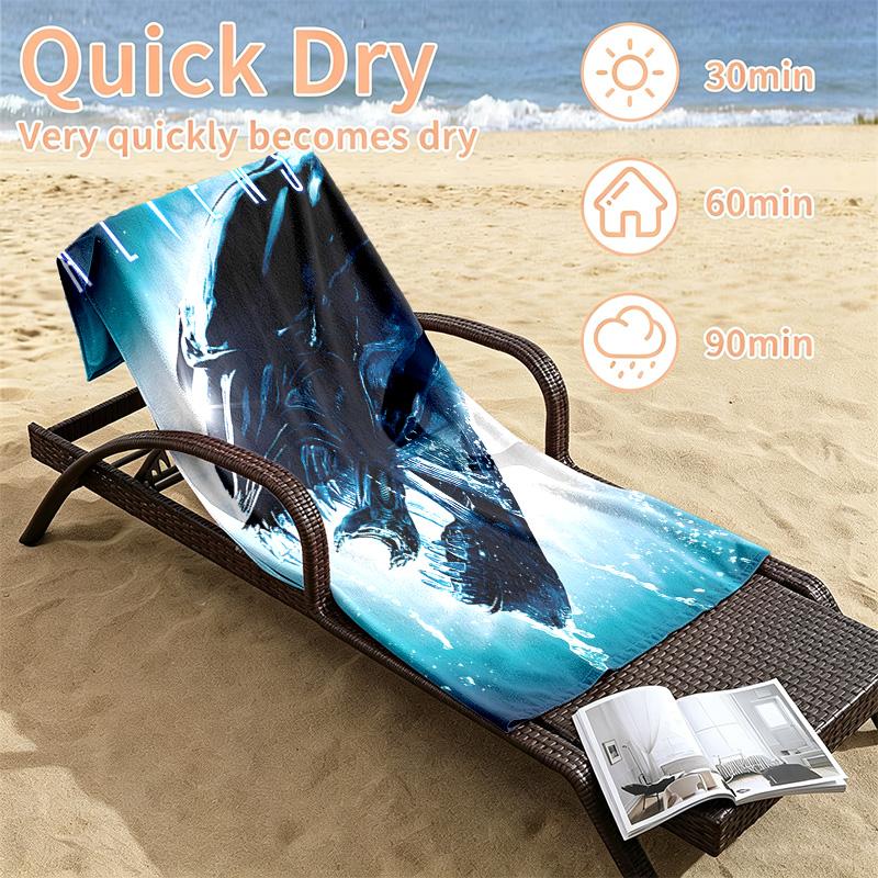 Alien Beach towels also serve as bath towels summer essential a musthave for the outdoors the beach and the pool