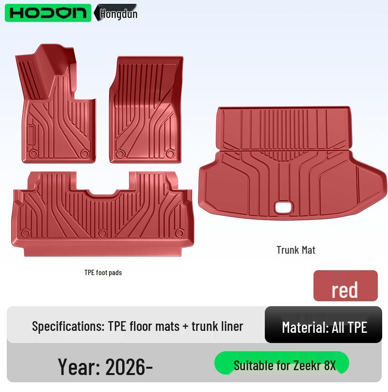 Zeekr 8X TPE2026 Interior Floor Mats - New Car Modification Accessories Carpet.