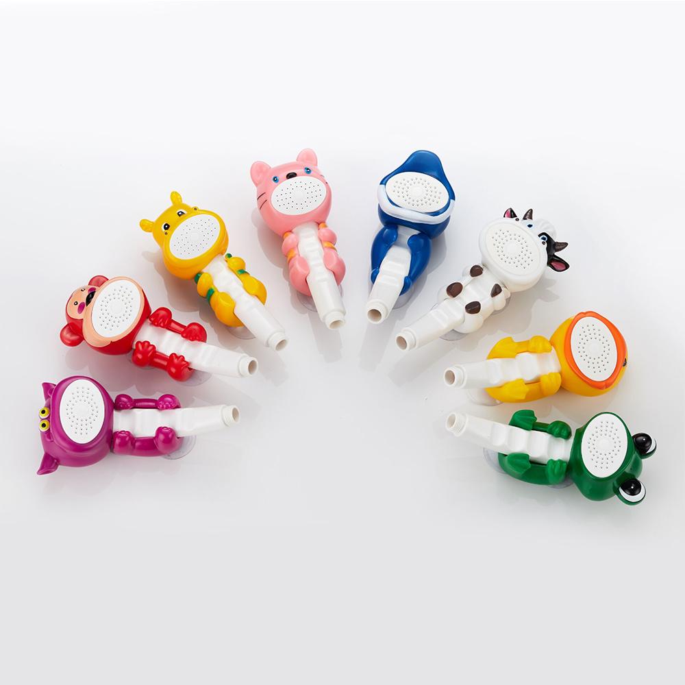 Cartoon Kid Shower Head Shower with Suction Cup Base Children's Bath Water Spray Shower Baby Shower Nozzle Bathroom Accessories
