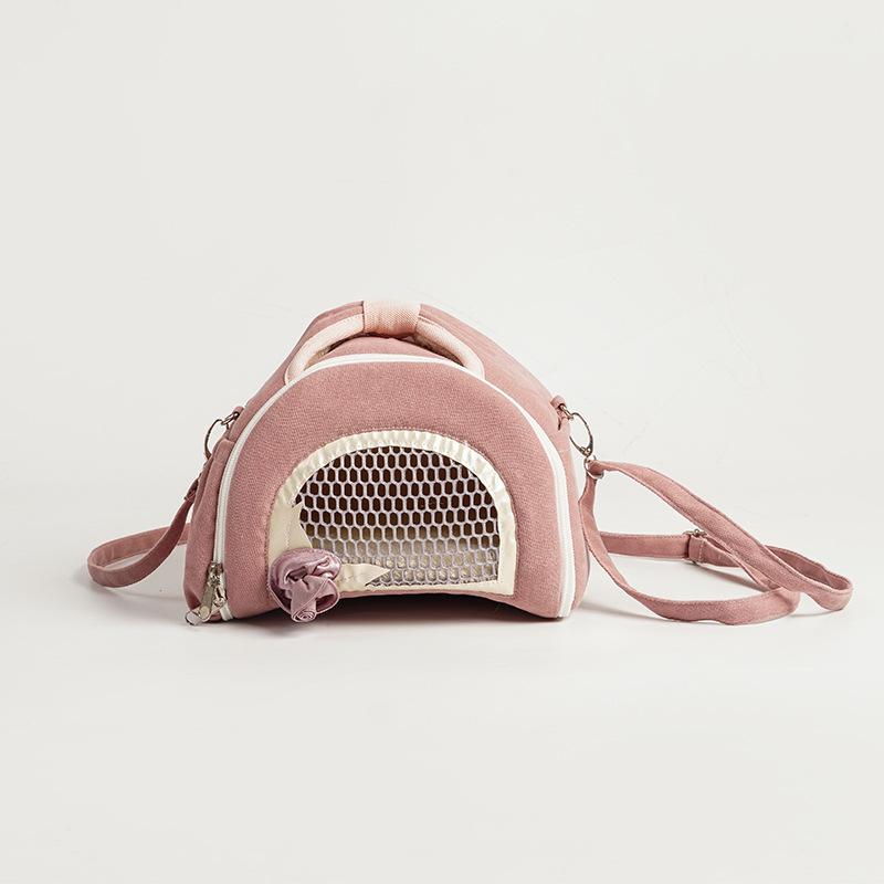1Pc Pet Bag for Vaccinations, Anti-Loss Backpack, Crossbody Bag, Small Pet Carrier, Breathable and Warm, Out-of-Home Bag