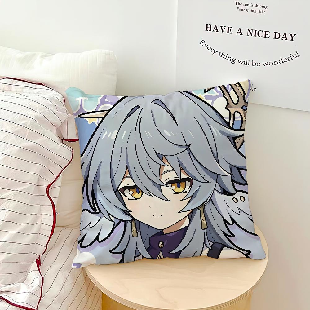 Honkai Star Rail Game Chibi Cute Art Kawaii Funny Comfortable Soft Pillow Case For Sofa Living Room Home Decor Protective Covers