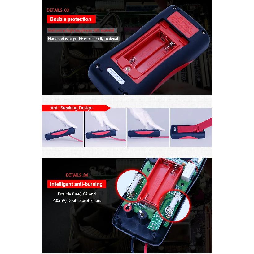 ZOYI ZT-X Digital Multimeter with NCV HOLD Tester Tool Professional Tester machine LCD backlight display Temperature AC DC meter