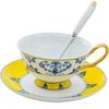 High bone porcelain, blue and white porcelain, ceramic coffee cups and plates, afternoon tea cups with spoons