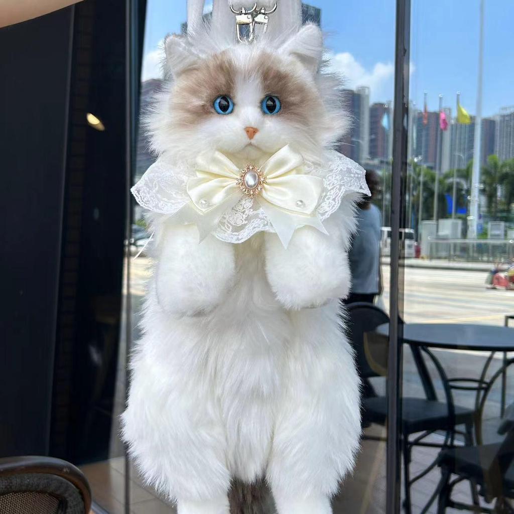 Ragdoll Cat Plush Backpack and Kitten Pillow Toy Gift