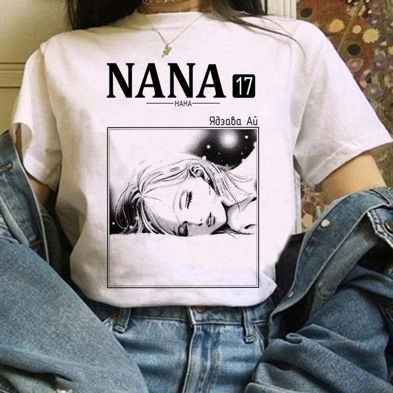 Anime Nana T Shirt for Women Japanese 2000s Style Y2k Tshirt Harajuku Fashion Casual Short Sleeve Top Kawaii Graphic T Shirts