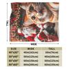 Cat Selfie with Santa Warm Soft Blanket  Kids Adult Plush Throw Blanket Fashion Couch Chair Flannel Bedspread Sofa Bed Cover
