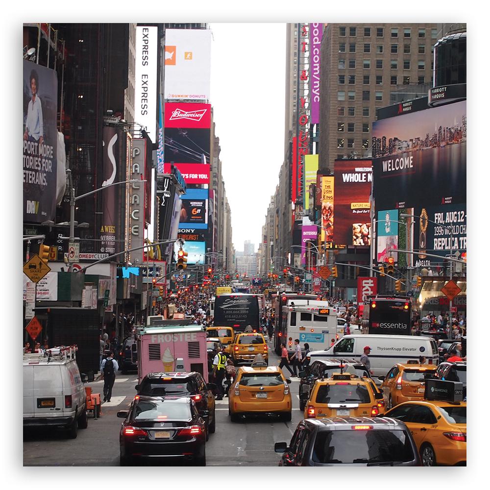 Canvas Print City of New York Taxi