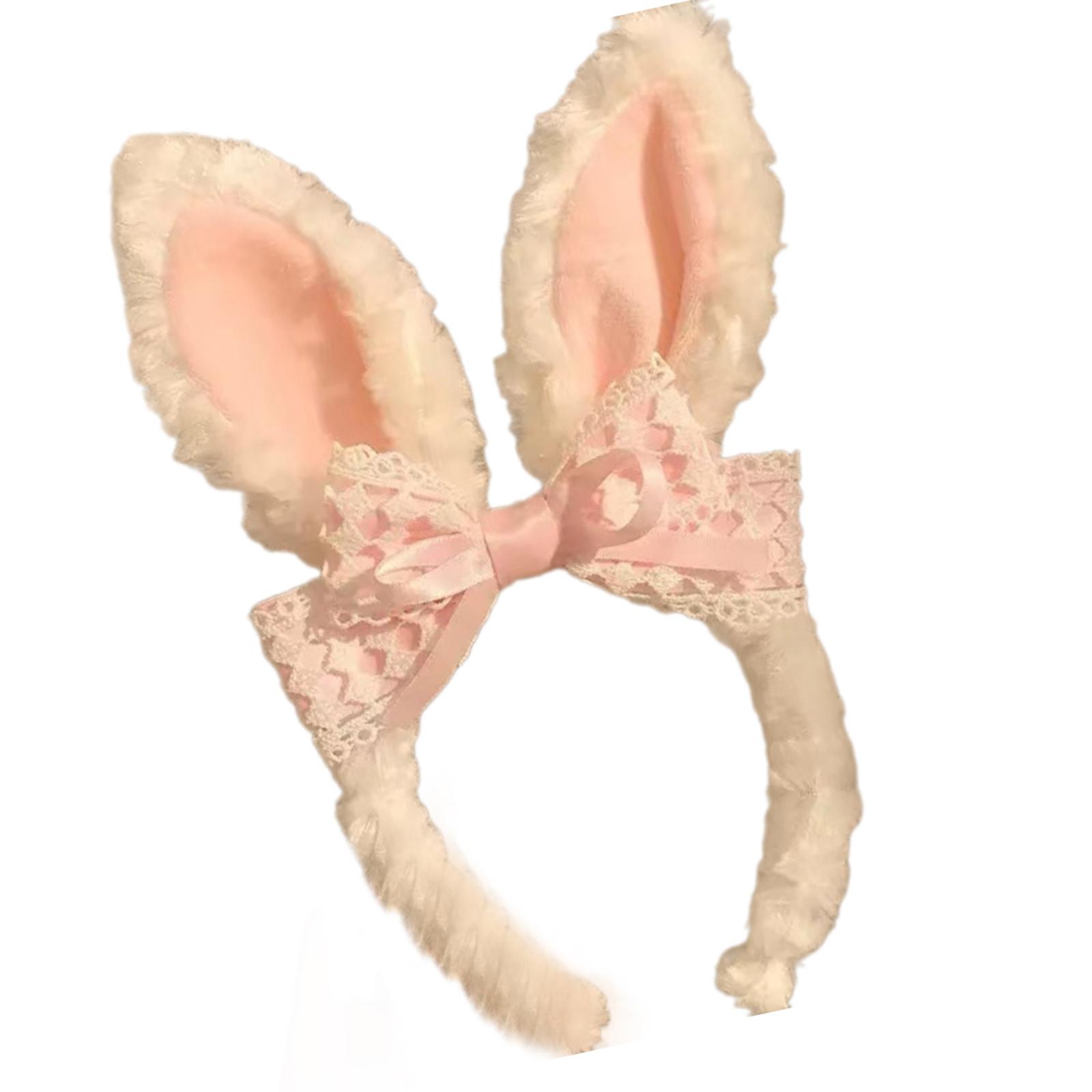 Rabbits Cosplay Makeup Hairband Sweet Long Ear Easter Headwear Hairbands Headwear Hairbands Birthday Party D