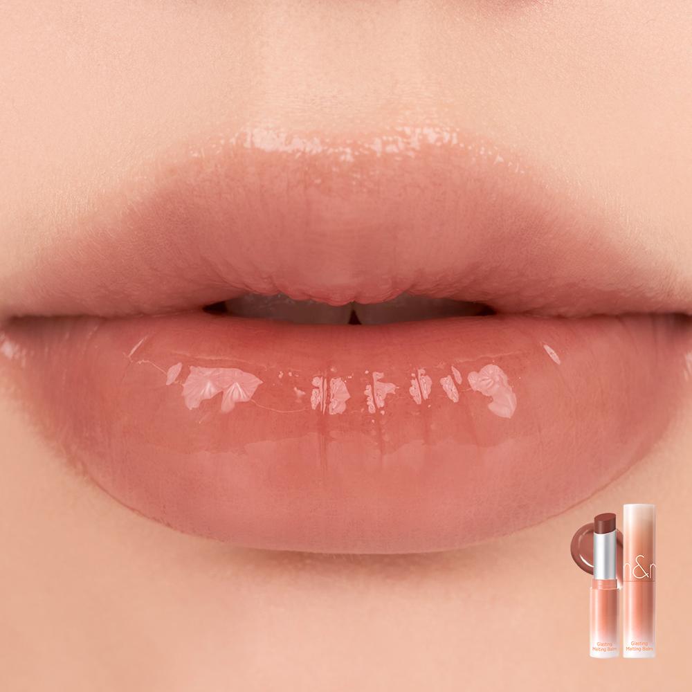 Rom&nd Glasting Melting Balm  3.5g– Korean Hydrating Lip Balm with Glossy Finish – Natural Nude & Pink Shades – Trending K-Beauty Gift