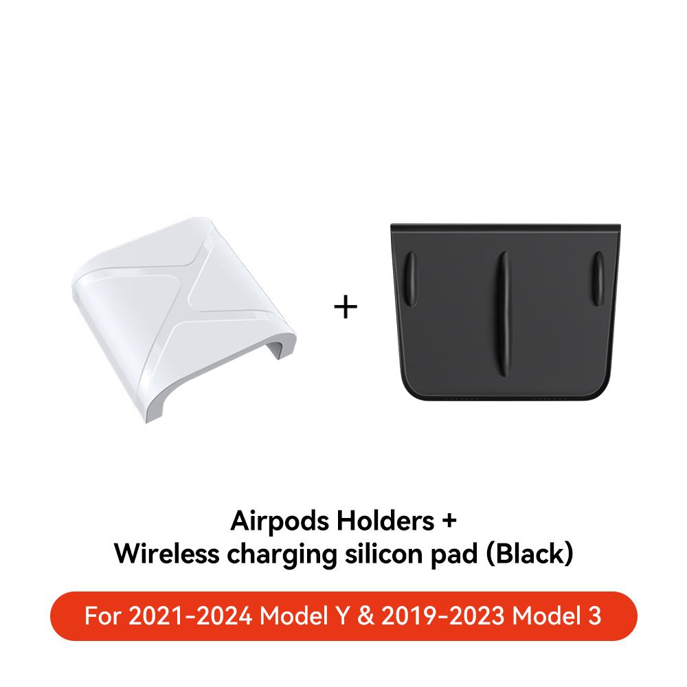 YZ Für Tesla Model 3/Y 2025-2025 Kabelloses Laden Schutzpad Material-Upgrade Kabelloses Headset Limit Schutzzubehör