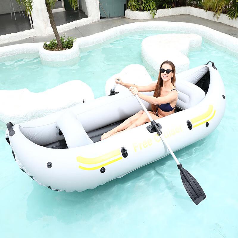 WEZHO Portable PVC Inflatable Kayak and Fishing Boat