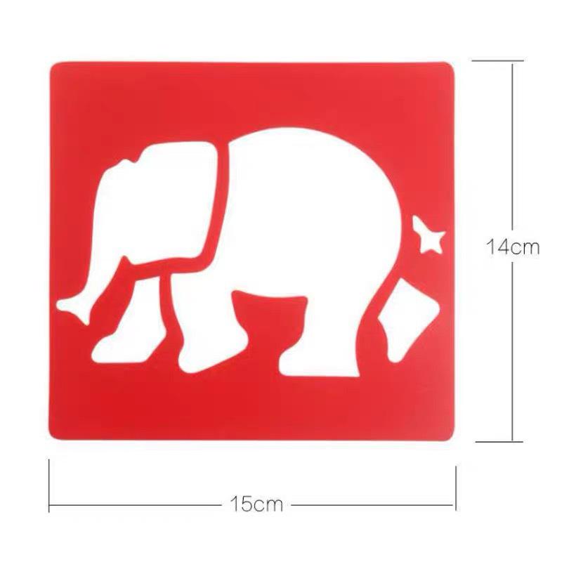 PP Kids' Painting & Drawing Stencil Set - Hollow Plastic Outline Templates for Beginners