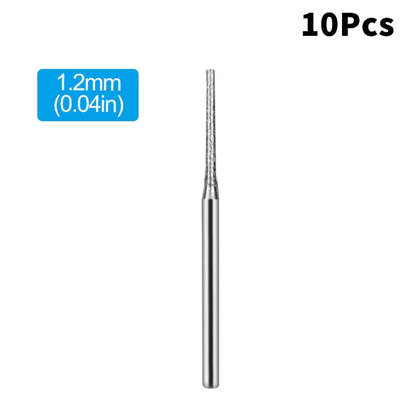 

10Pcs 0.8-2.5Mm Coated Drill Bits 2.35Mm Shank Glass Jade Amber Jewelry Drill Bits For Drilling Glass Woodworking A3
