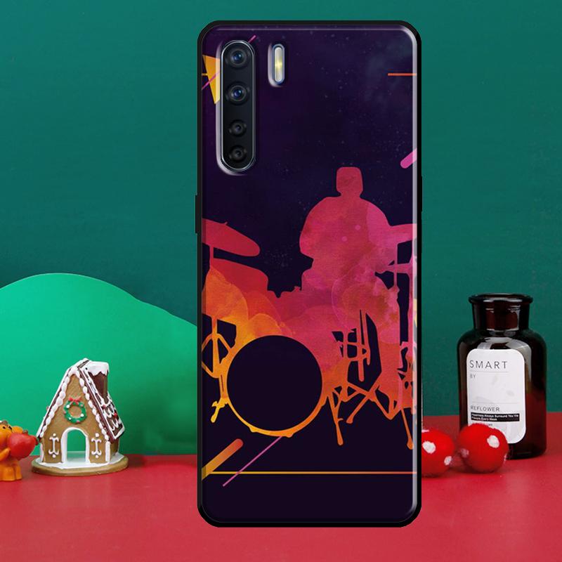 Musical Instrument Drum For OPPO A15 A83 A91 A93 A1K A3S A5S A52 A72 A54 A74 A94 A31 A5 A9 A53S 2020 Phone Case