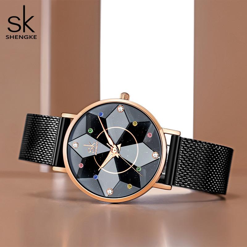 Guangzhou Watch Personality Geometric Hexagram Women'S Watch Women'S Niche Premium Quartz Watch 0157