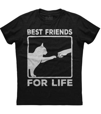 Best Friends for Me Funny Cat Lovers Graphic Phrase Printed TShirt Summer Cotton ONeck Short Sleeve Unisexs T Shirt New S3XL