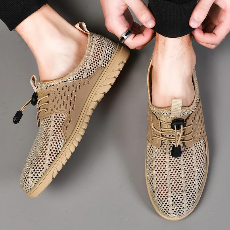 Fashion New Spring Summer Mens Casual Shoes New Comfort Mesh Breathable Sneakers High Quality Men Shoes Zapatos Hombre Plus Size 37-47