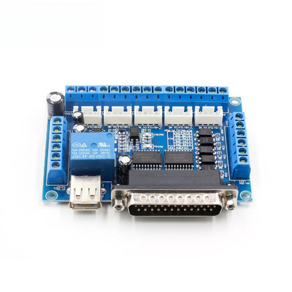 1pc Engraving Machine CNC 5 Direction Stepper Motor Driver Interface Board With Data Cable For Industrial Use