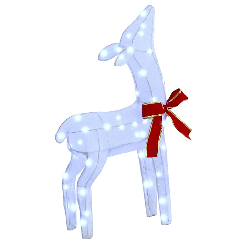 Reindeer Family 3 pcs Cold White 68 x 26 x 127 cm Fabric