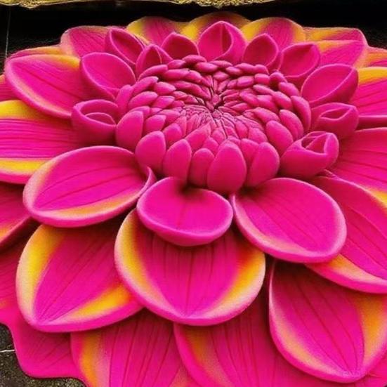 3D Realistic Flower Pattern Absorbent Mat Non-Slip Floral Rug Plush Velvet Floor Mat for Bedroom Kitchen Bathroom Sofa Coffee Table