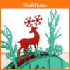 Exquisite 3D-Grußkarte mit Weihnachts-Hirsch-Design, ideal für Geburtstage und Partys