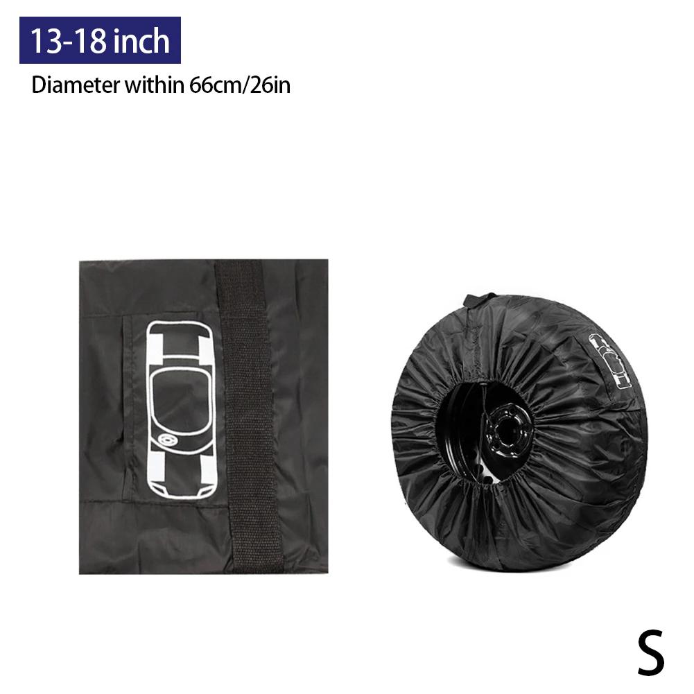 Universal Car Spare Tire Cover Case for 13-18 19-23 inch Tire Polyester Car Tyre Storage Bag Automobile Vehicle Wheel Protector