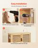 Bathroom Wall Cabinet, 2 Doors and Adjustable Shelf with 3 Height Levels, Over the Toilet Storage Medicine Cabinet Wall Mounted, Hanging Organizer