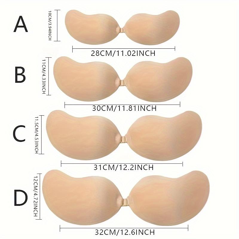 1 par de almohadillas adhesivas invisibles para sujetador para mujer, accesorios para vestidos de novia con escote en V profundo, con hebilla práctica, ajuste cómodo para bustos pequeños y grandes