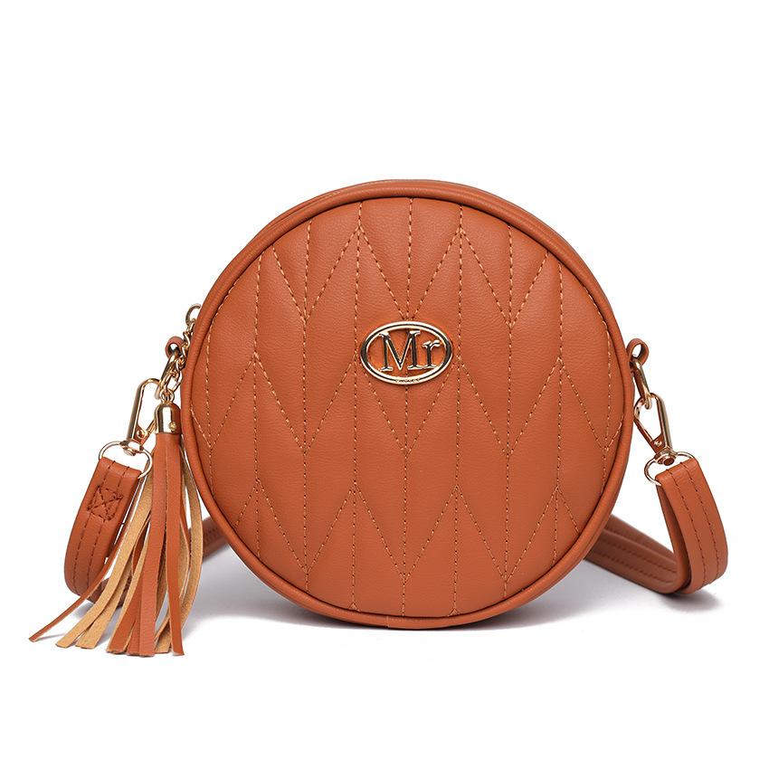 Mini Tasche Lässige Umhängetasche Diamantgestickter Faden Kleine Runde Tasche Neue Modische Damenhandtasche Schultertasche