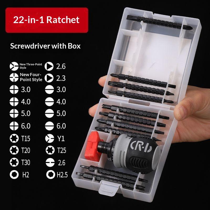 1 Set Telescopic Ratchet Screwdriver Magnetic Adjustable Shank Labor Saving Hand Tool For Narrow Space Home Equipment Repair