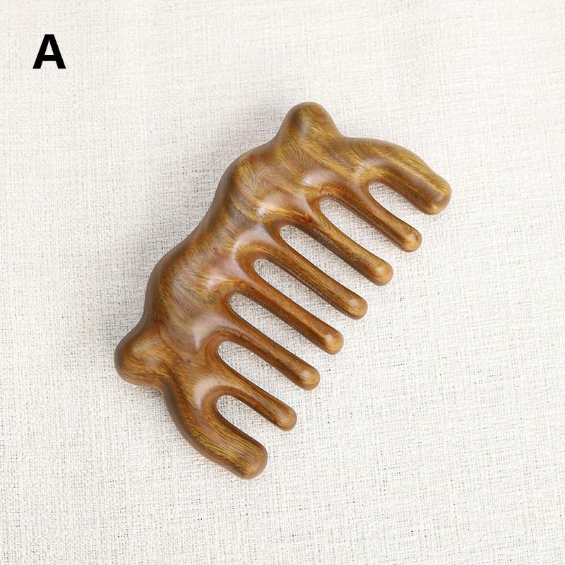 Sandalwood Wide Tooth Guasha Scraping Body Massage Wood Meridian Massage Comb Head Face Scalp Gua Sha Massager Natural Facial