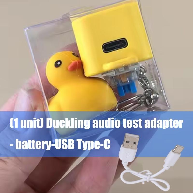 Duck Shaped Rechargeable Switches Tester Kit Mechanical Keyboards Switches Keychains Speaker Stress Relief Toy