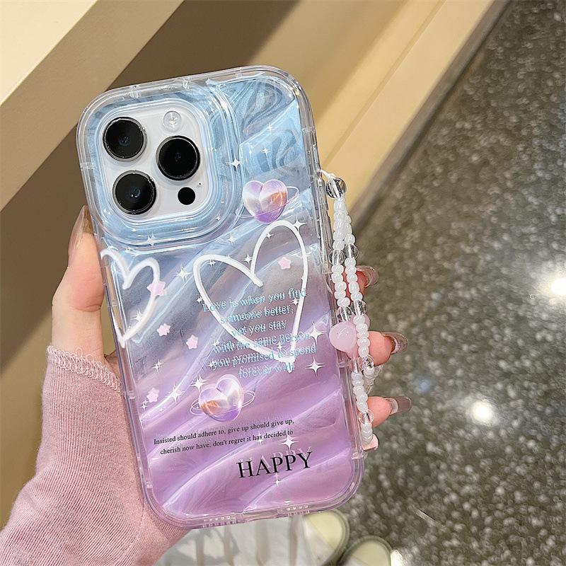 Zhitai iPhone Case for 16 Pro, Apple 14, and 15; Mirror Finish; Fits iPhone 12/11; Bracelet Style; Compatible with Xiaomi.