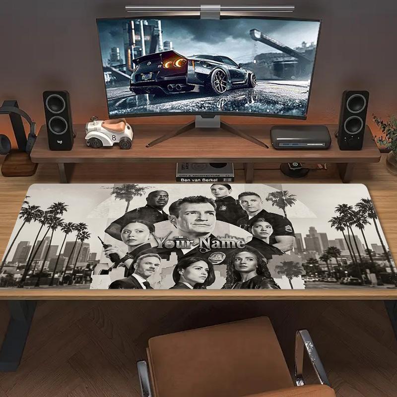 The Rookie Custom Name Large Size Mouse Pad Large Gaming Table Cushion Non-slip Laptop Tablet Big Mousepad XXL Mat Mini PC Playmat With Lock edge