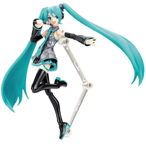 In Stock: Hatsune Miku Figma014 Articulated Action Figure with Face Changing Feature and Box.