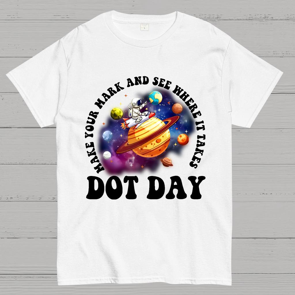 Happy International Dot Day Cotton Summer Casual Cool Loose T-Shirt