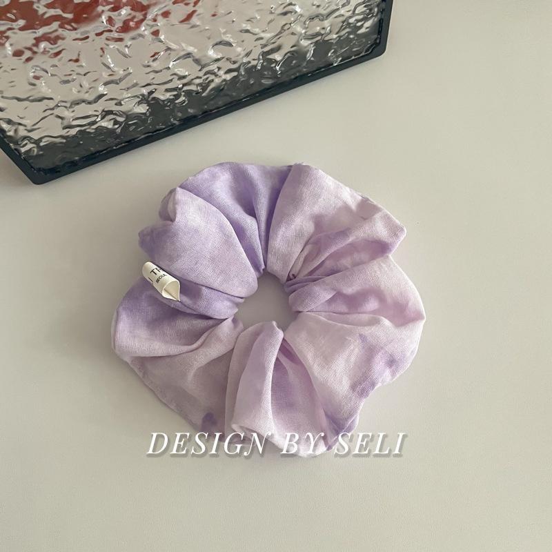 Scrunchie Multi Styles Floral Plaid Soft Fabric Minimalist Versatile Women Hair Tie Hair Accessories