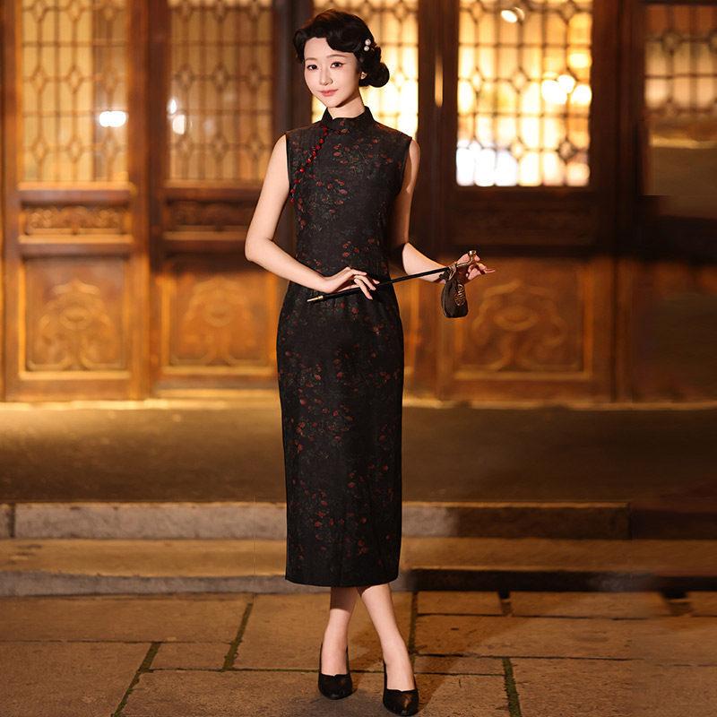 Sleeveless national style new Chinese daily Suzhou long cheongsam improved young 1011 new women's high-end dress