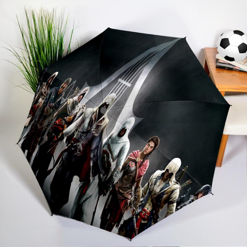 Assass Warrior Umbrella Folding umbrella, automatic umbrella 8-Frame for Travel, camping Use Gift for Halloween Christmas