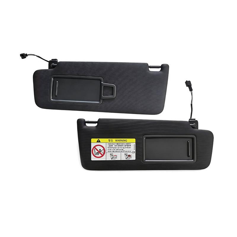 ECN2 For VW Golf 5 2003-2008 Golf 6 2009-2014 Passat B6 B7 Black Grey Front Sun Visor Panel With Makeup Mirror Sunshield