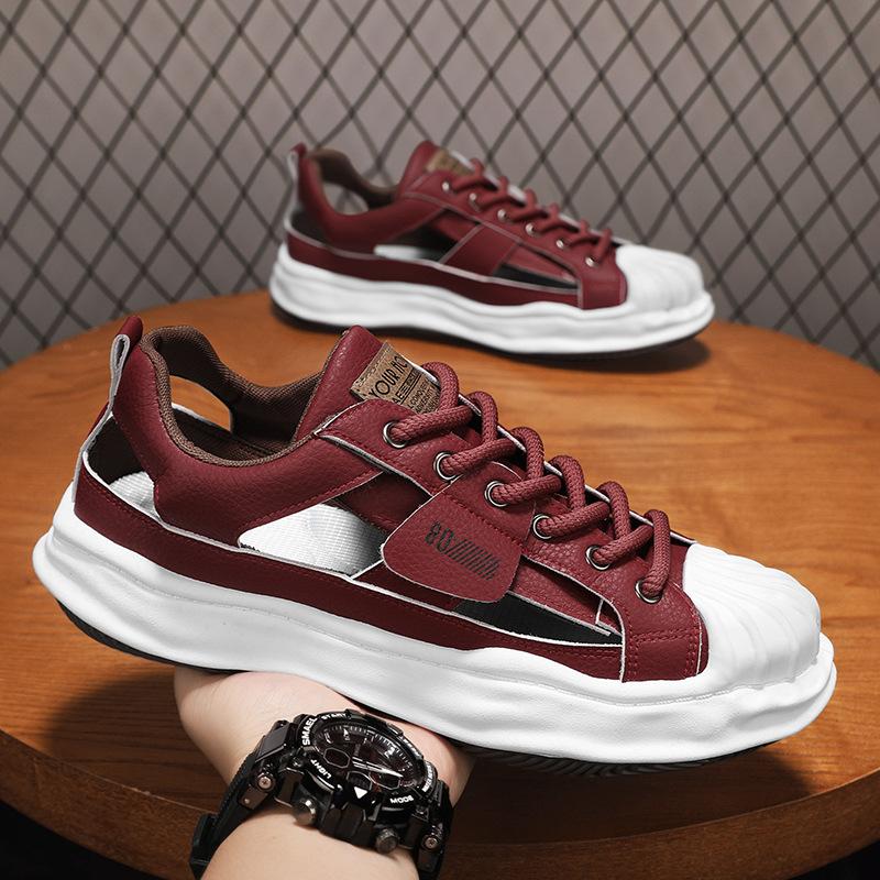 

Весна и лето 2025 Новые Универсальные и Модные Мужские и Женские Кроссовки с Толстой Подошвой, Увеличивающие Рост 44 красный