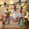 2pcs Colorful Christmas Tree Hanging Pendant Unique Santa Claus Figurine Christmas Plush Dolls  Prop