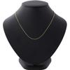 Goods 18K Yellow Gold Curb Chain for Men and with Clasp [Happy Shop] Necklace, 45cm, Double-Sided, Thin, 1.2mm Wide, Women,